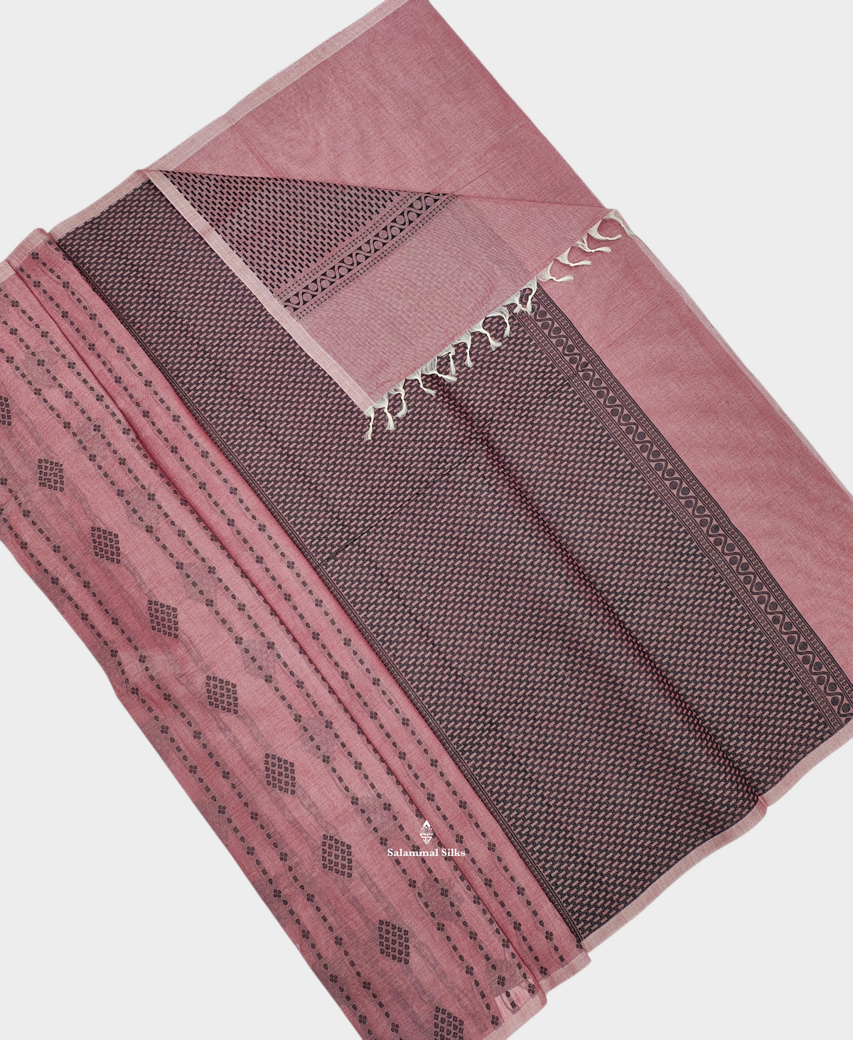 Cream Pink  Beautiful Pure Cotton WithOut  Border