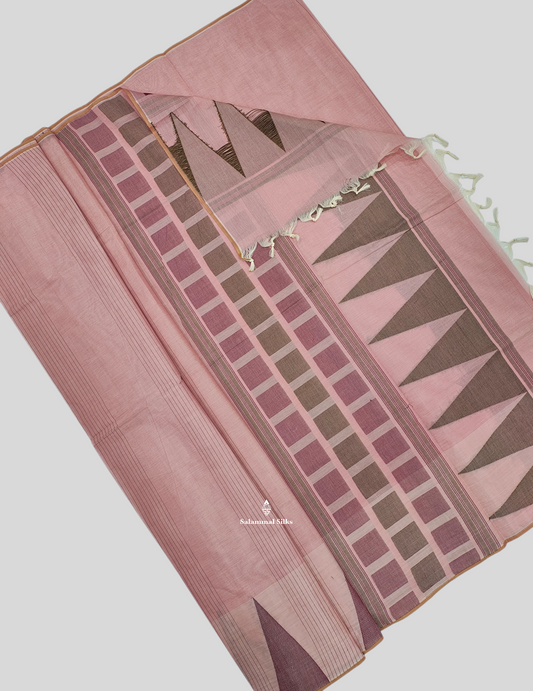 Baby Pink Beautiful Pure Cotton With Blouse