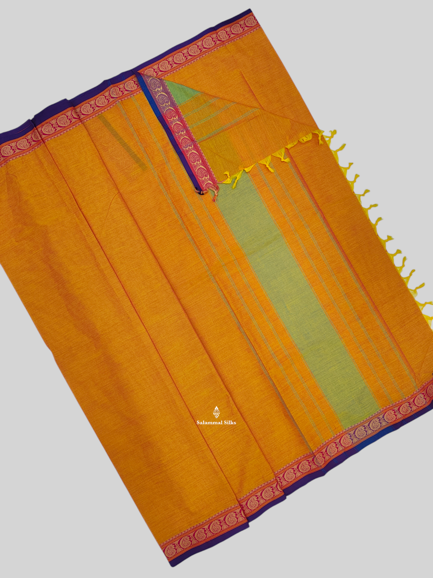 Sapphire Green Beautiful Pure Cotton With Blouse