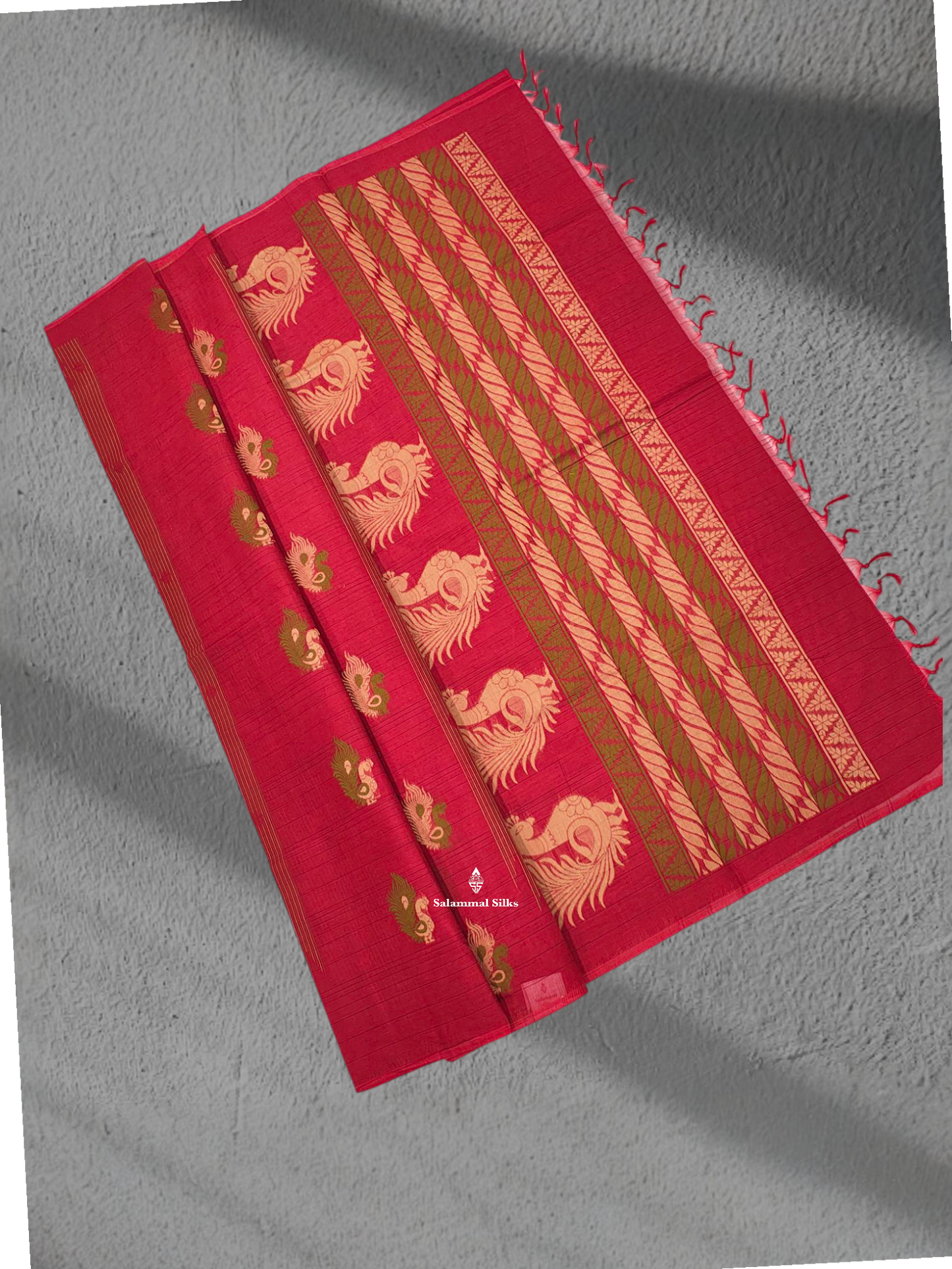 Maroon Beautiful Fancy Pure Cotton Saree With Border