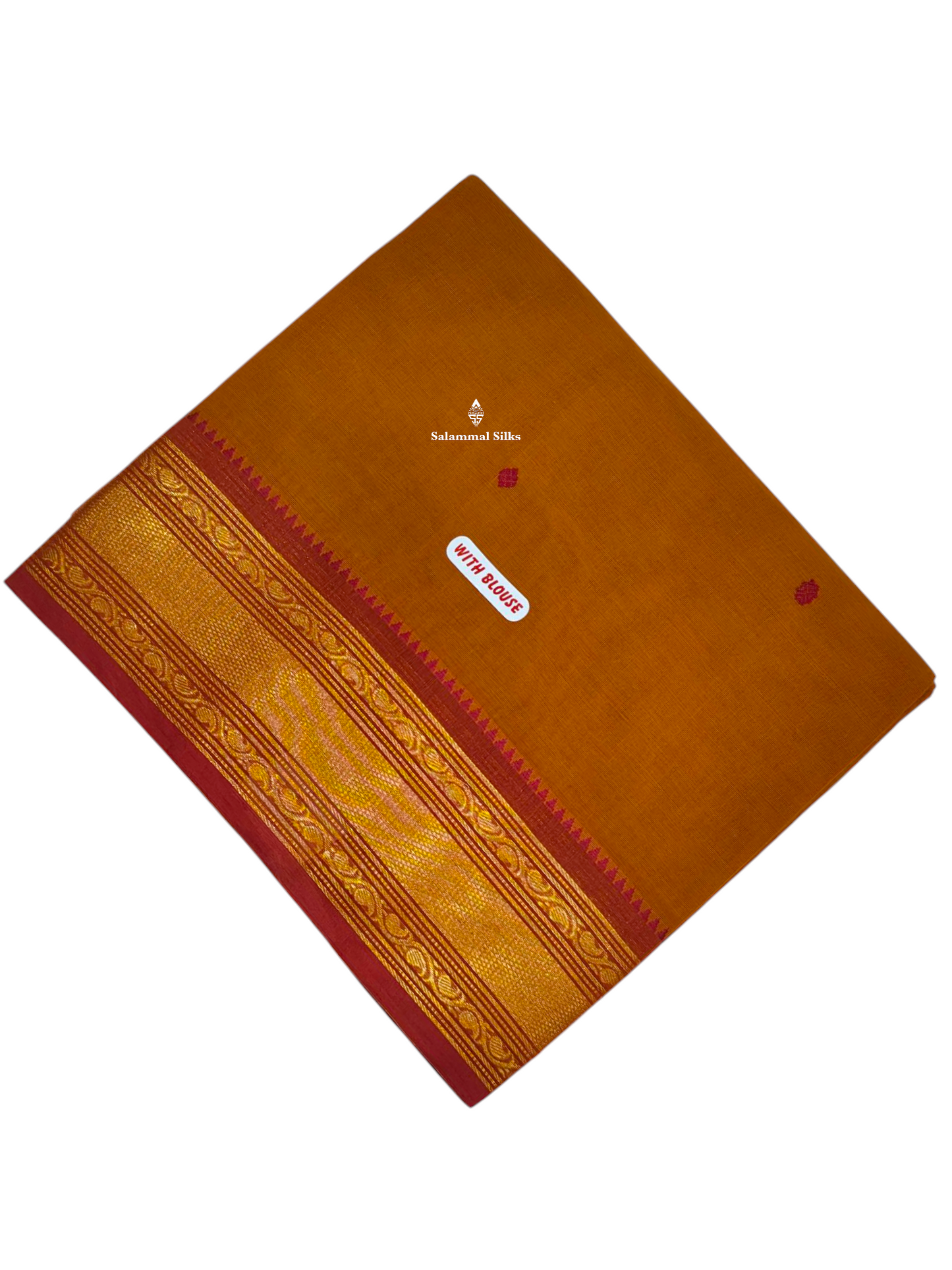 Olive Mustard Yellow Beautiful Pure Cotton Saree With Gold Zari Border