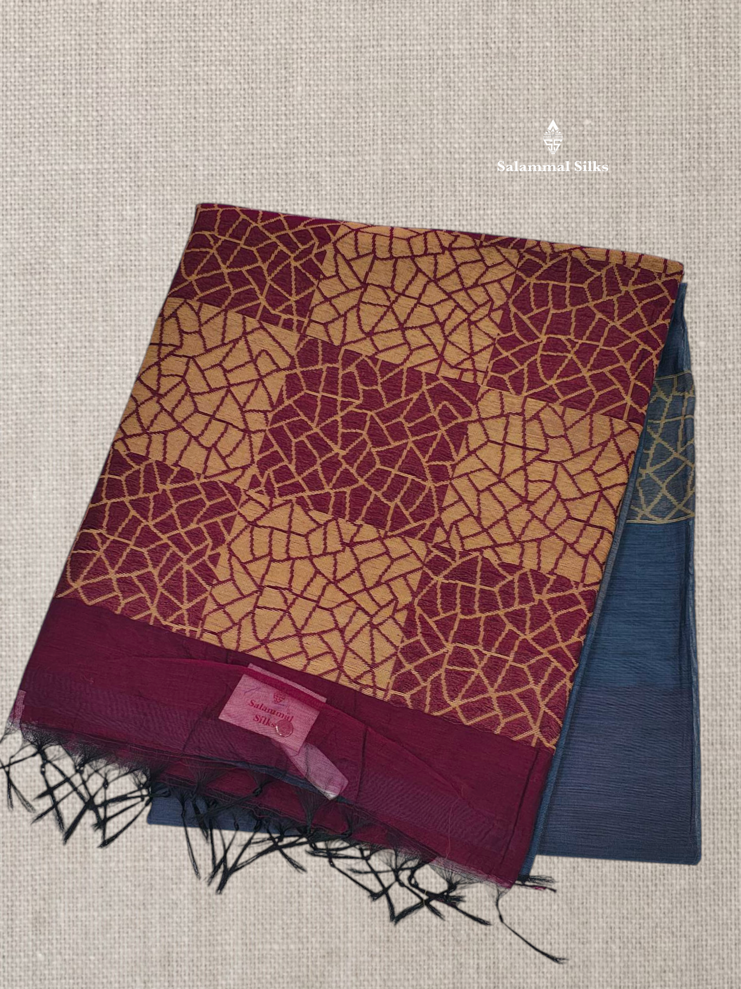 Dark Grey Beautiful Fancy Kora Cotton Saree With Blouse