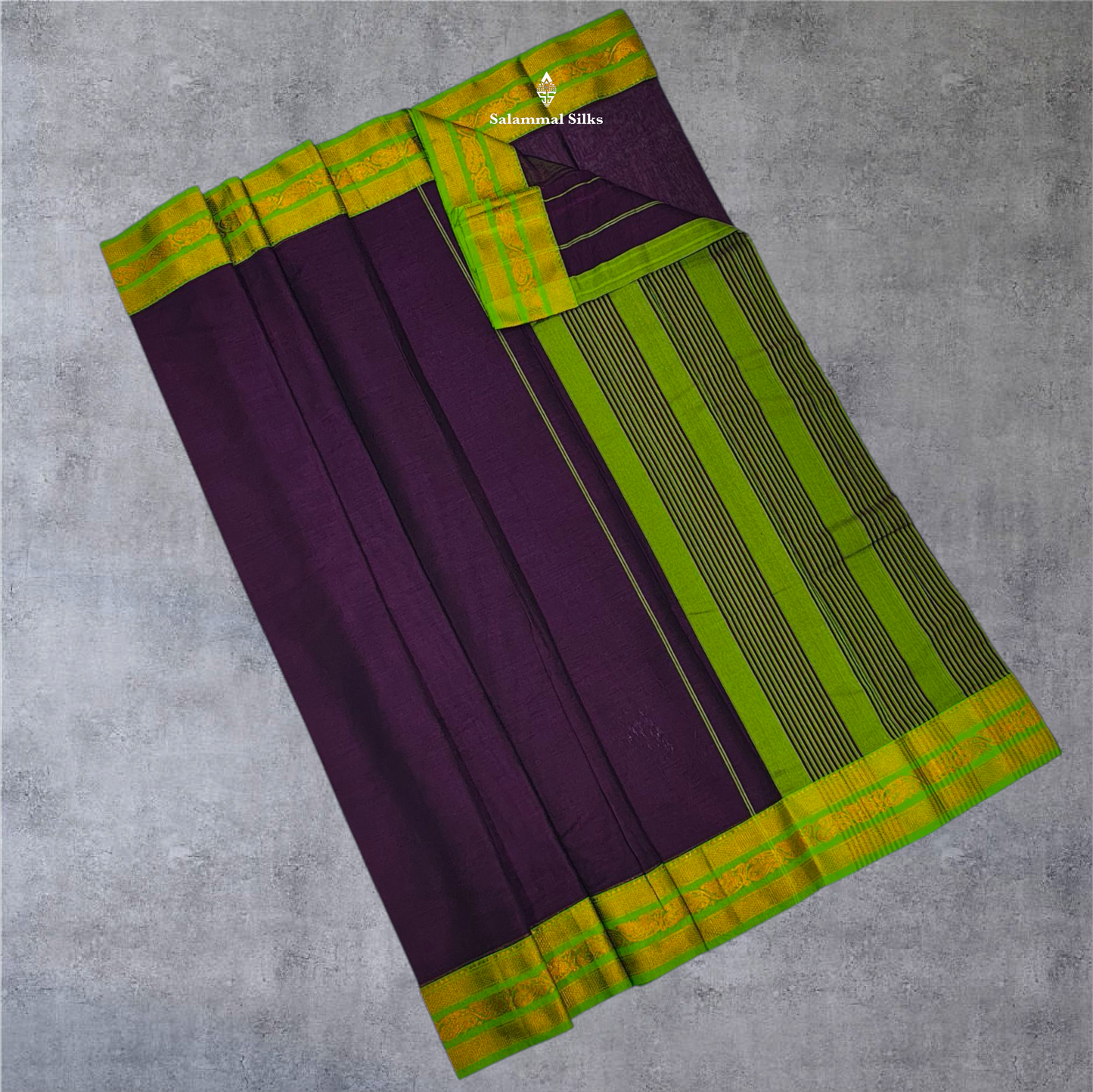 Bottle Green Colour Linen Cotton Sarees With Contrast Maroon Border