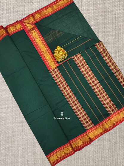 Viloet Beautiful Plain Pure Cotton Saree With Contrast Red Border