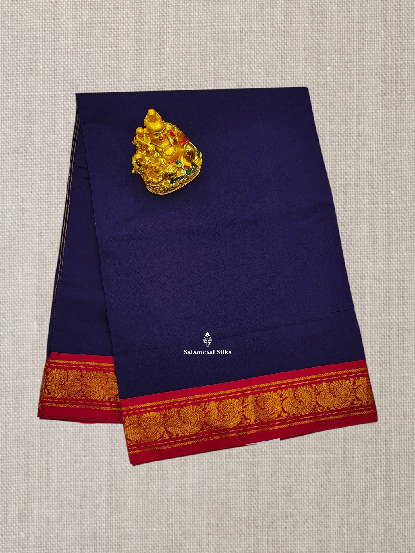 Viloet Beautiful Plain Pure Cotton Saree With Contrast Red Border