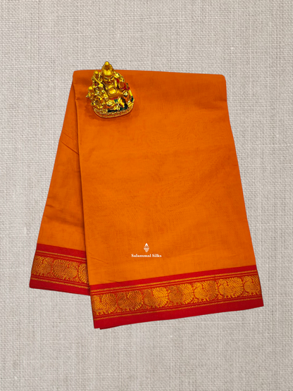 Viloet Beautiful Plain Pure Cotton Saree With Contrast Red Border