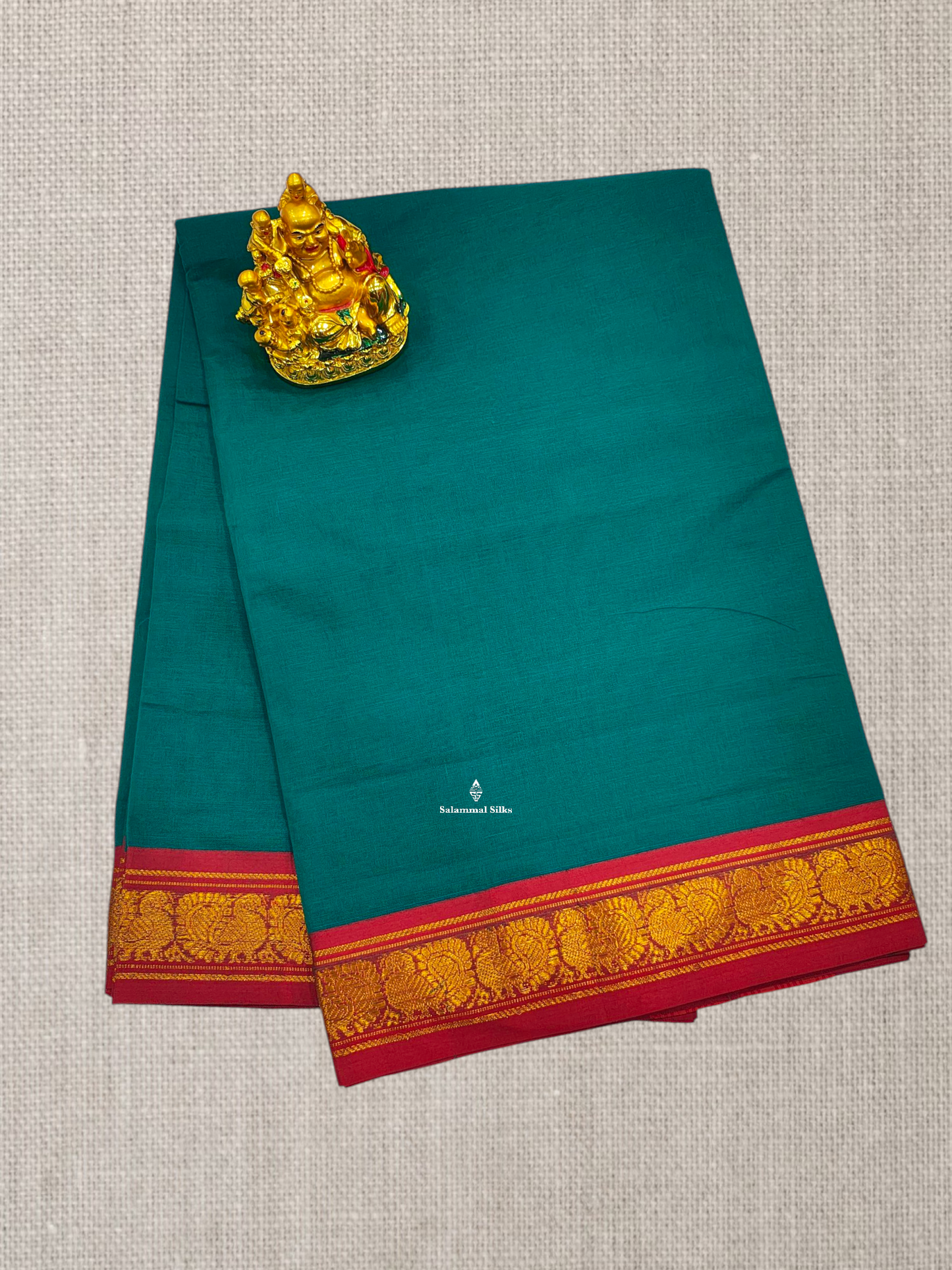 Viloet Beautiful Plain Pure Cotton Saree With Contrast Red Border