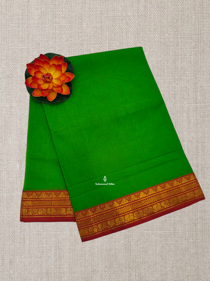 Light Brown Beautiful Plain Pure Cotton Saree With Contrast Maroon Border