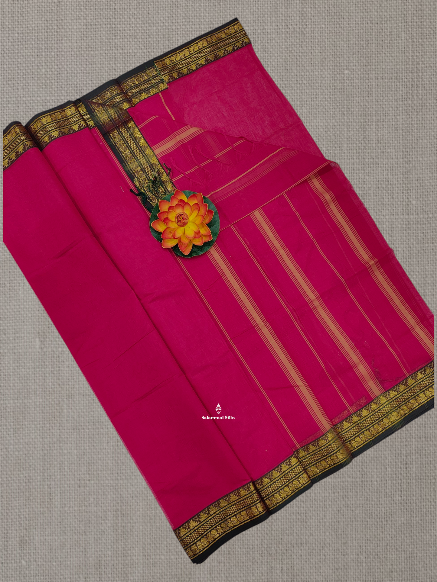 Light Brown Beautiful Plain Pure Cotton Saree With Contrast Maroon Border