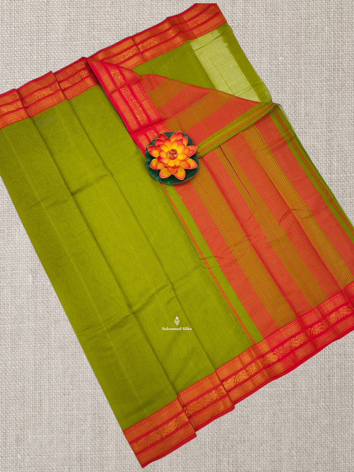 Maroon Beautiful Plain Pure Cotton Saree With  Traditional Bottle GreenBorder