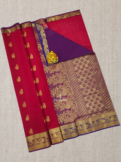 Bottle Green Mesmerised Cotton Saree With Beautiful Maroon Border