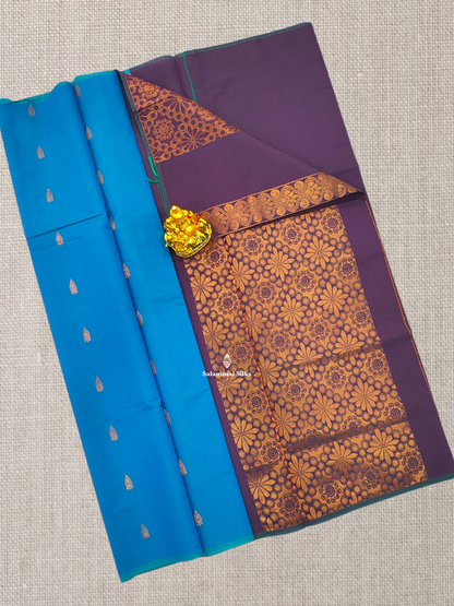 Sapphire Green Mesmerised Cotton Saree With Without Border