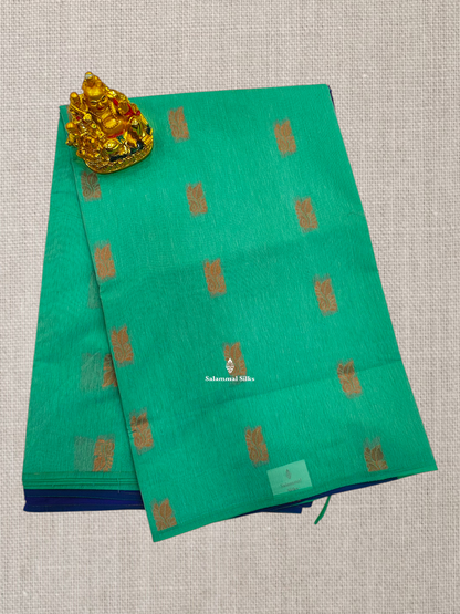 Elaichi Green Mesmerised Cotton Saree Without Border