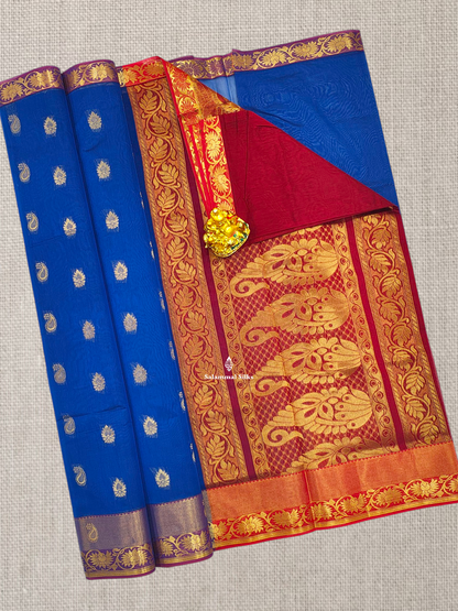 Grey Beautiful Mesmerised Cotton Saree With Maroon Tissue And Butta Border