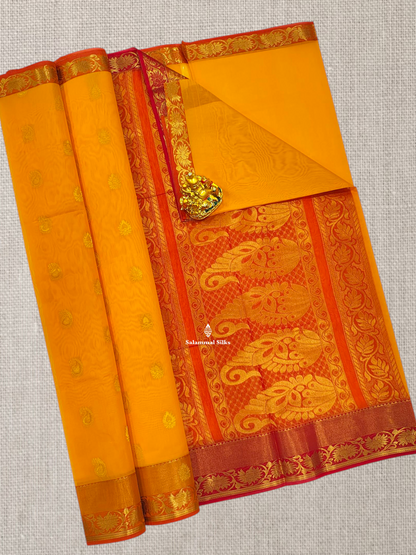 Grey Beautiful Mesmerised Cotton Saree With Maroon Tissue And Butta Border