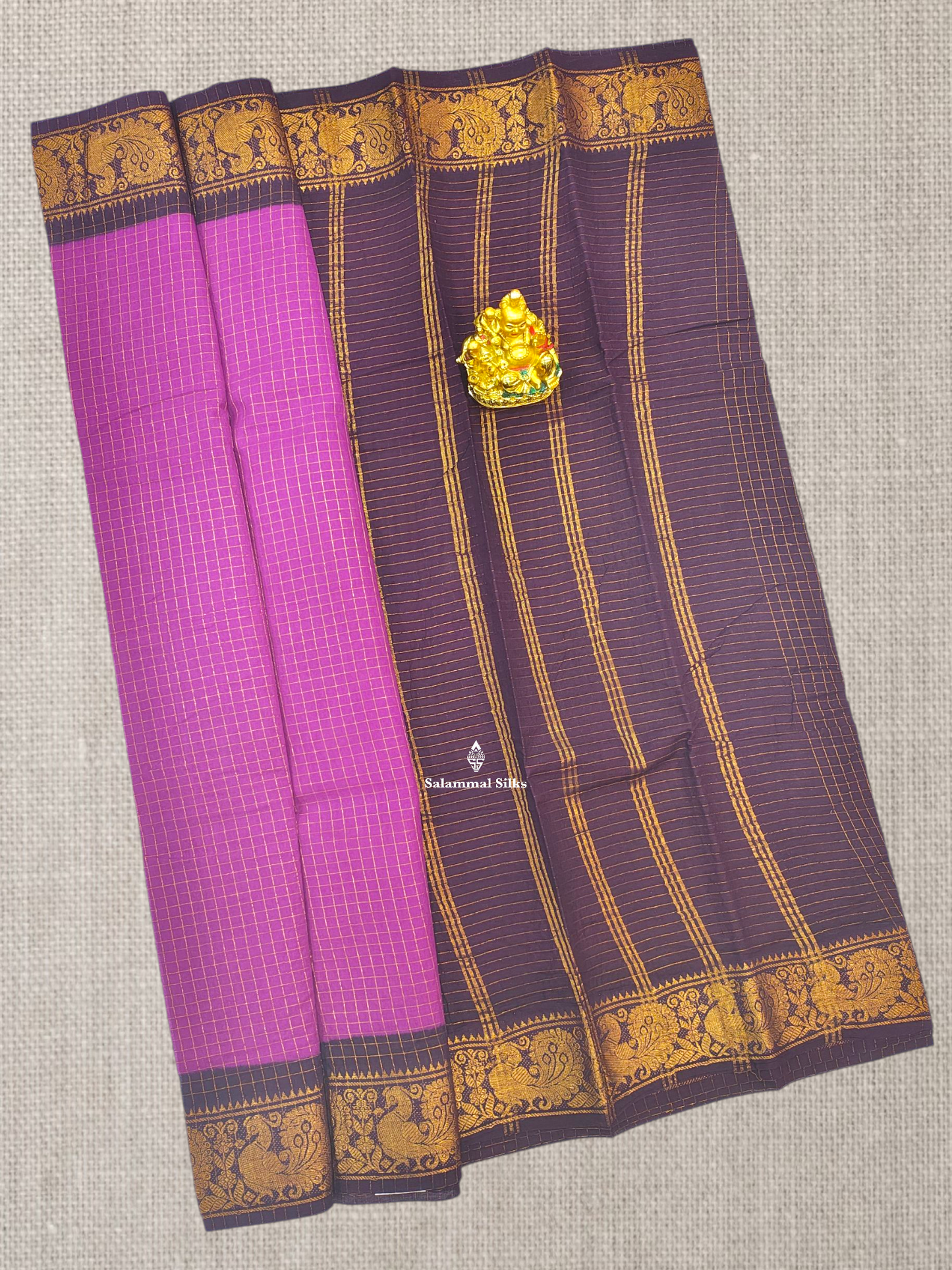 Red Beautiful Zari Pure Sungudi Cotton Saree With Contrast Sandal Border