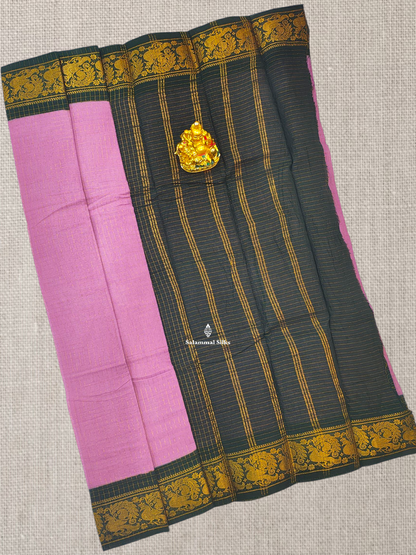 Red Beautiful Zari Pure Sungudi Cotton Saree With Contrast Sandal Border