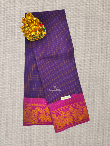 Red Beautiful Zari Pure Sungudi Cotton Saree With Contrast Sandal Border