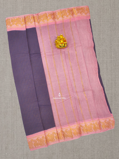 Red Beautiful Zari Pure Sungudi Cotton Saree With Contrast Sandal Border