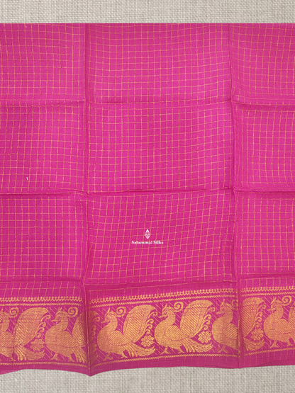 Beautiful Olive Velthari Lines And Buttas Printed Pure Sungudi Cotton Saree With Contrast Black Border