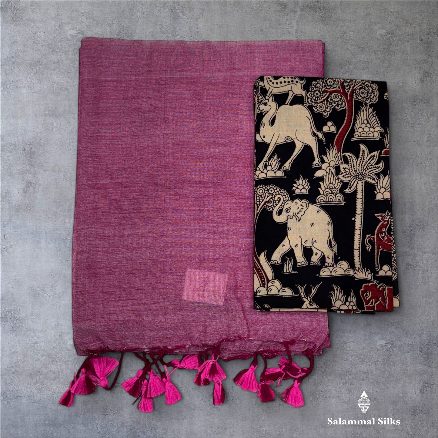 Lemon Yellow Colour Khadi Cotton Saree With Running Blouse & Kalamkari Blouse