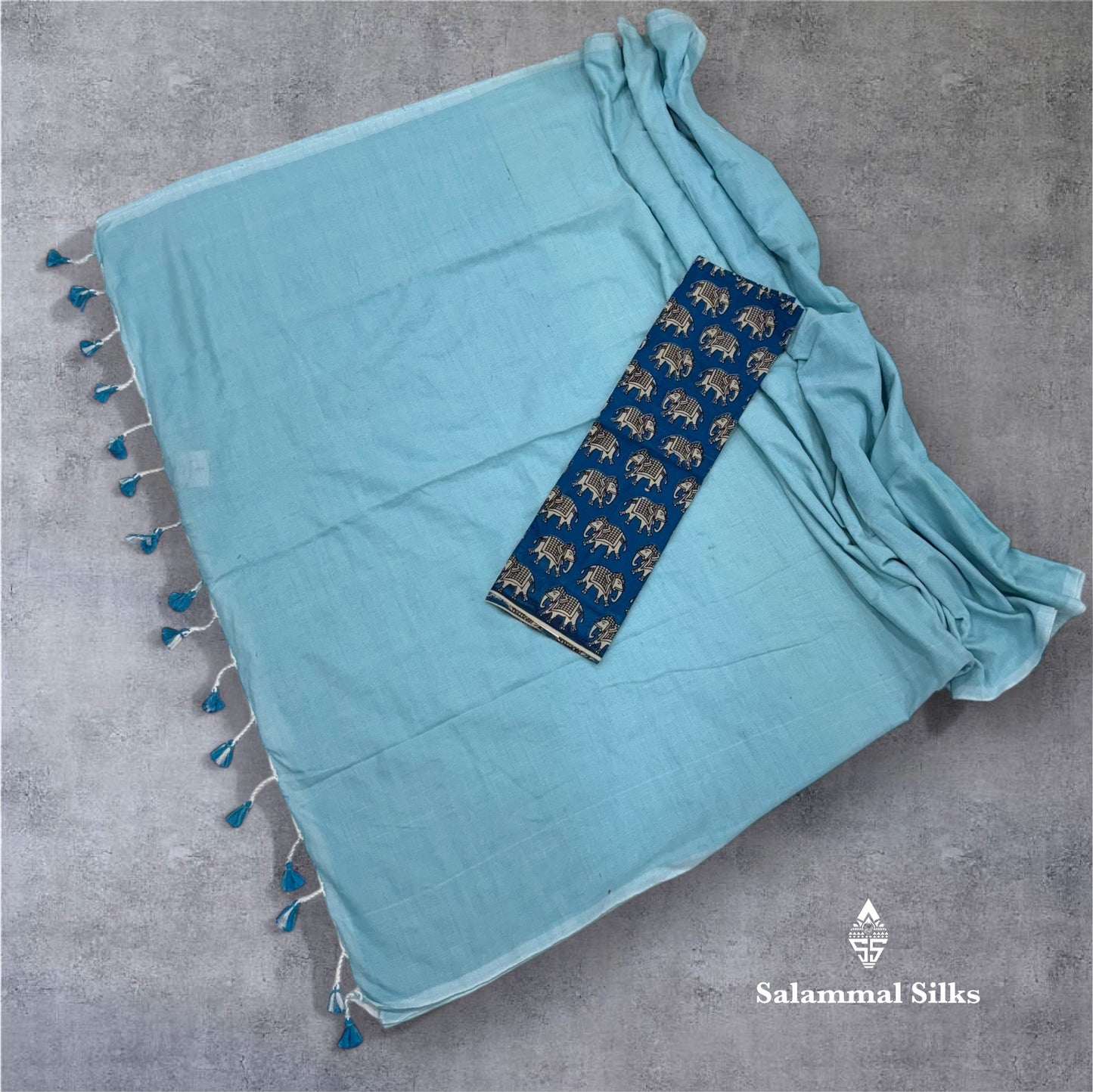 Lemon Yellow Colour Khadi Cotton Saree With Running Blouse & Kalamkari Blouse