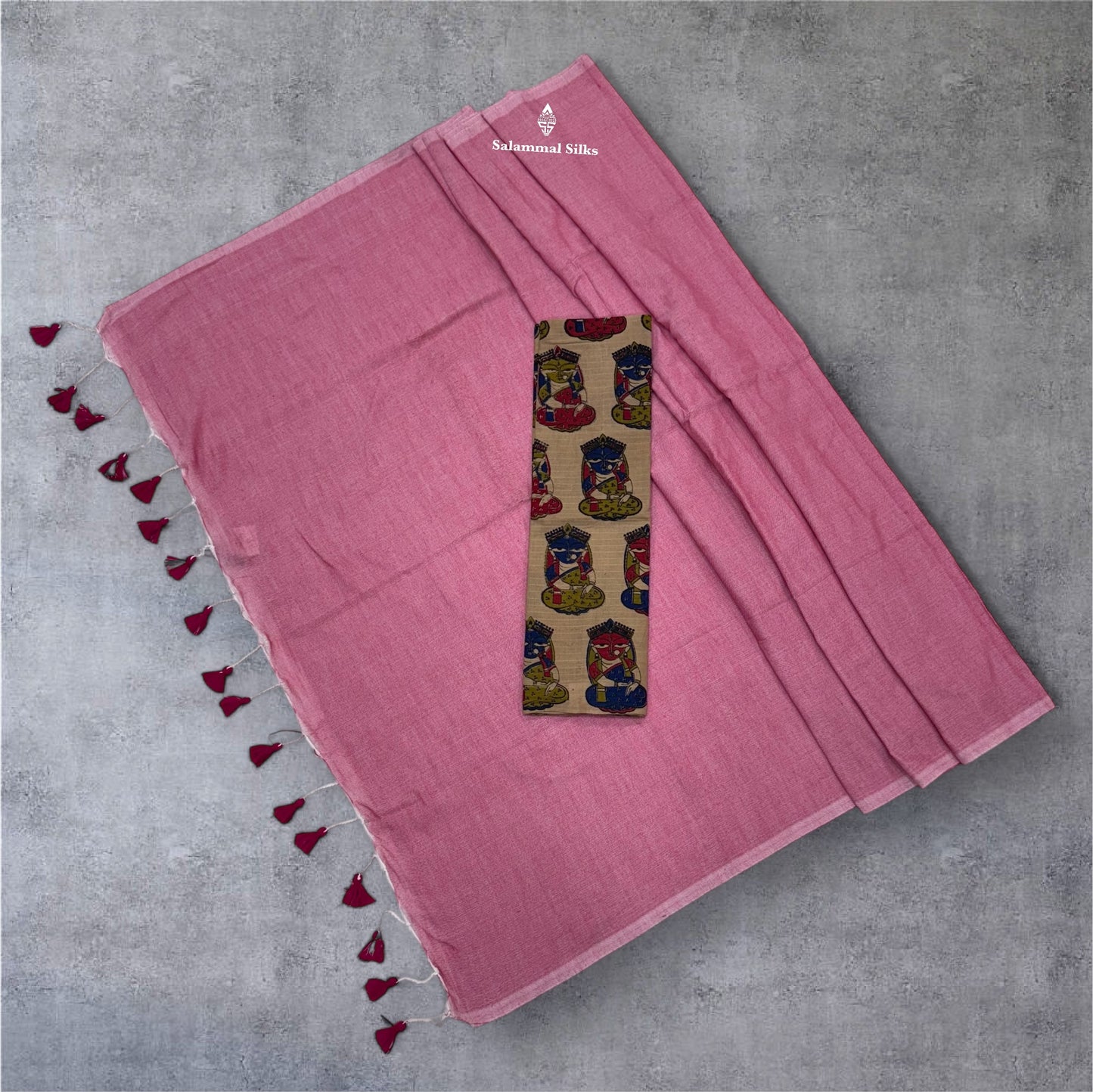Lemon Yellow Colour Khadi Cotton Saree With Running Blouse & Kalamkari Blouse