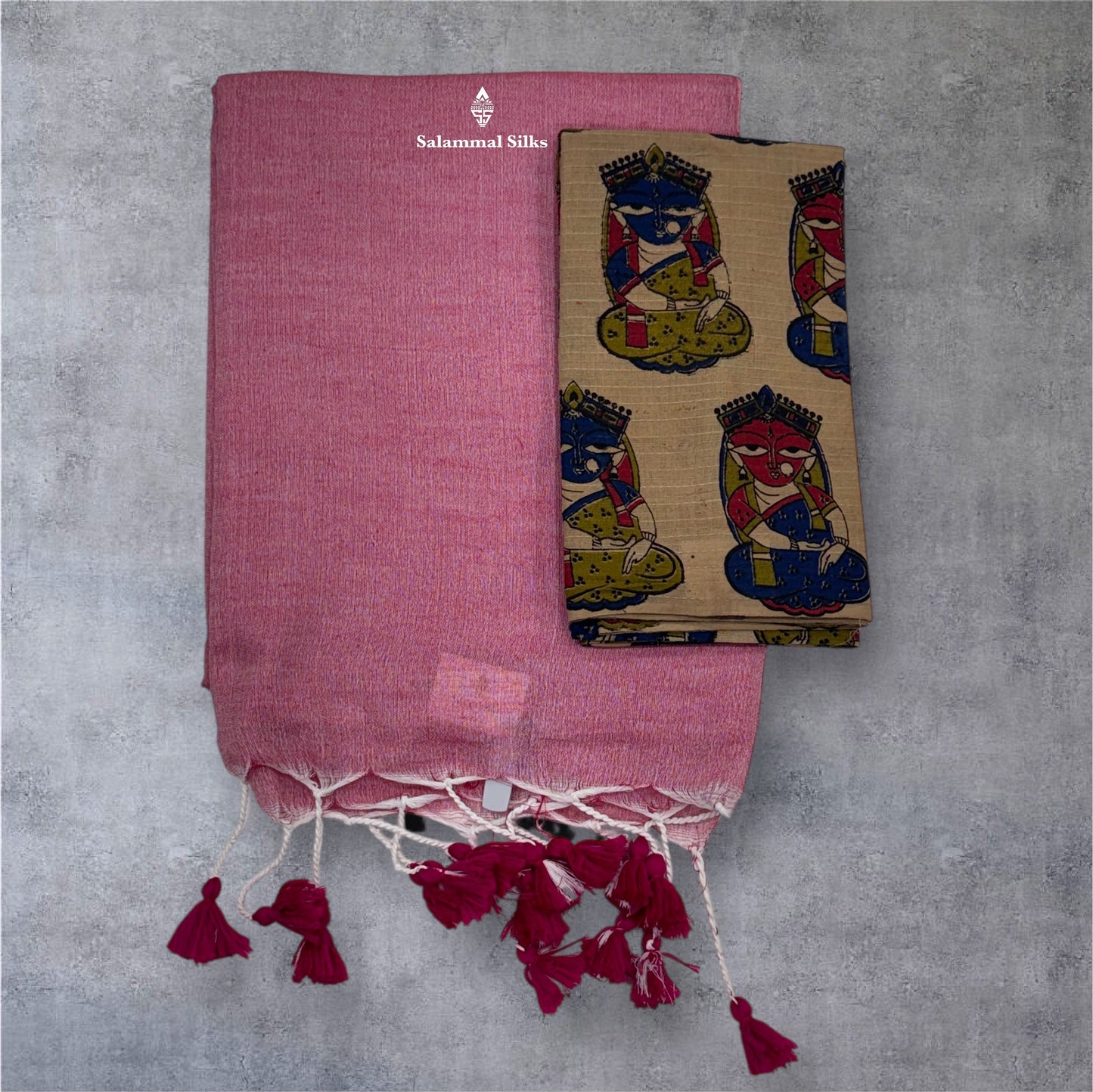 Lemon Yellow Colour Khadi Cotton Saree With Running Blouse & Kalamkari Blouse