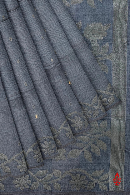 GreyFancy Saree With Designer Border