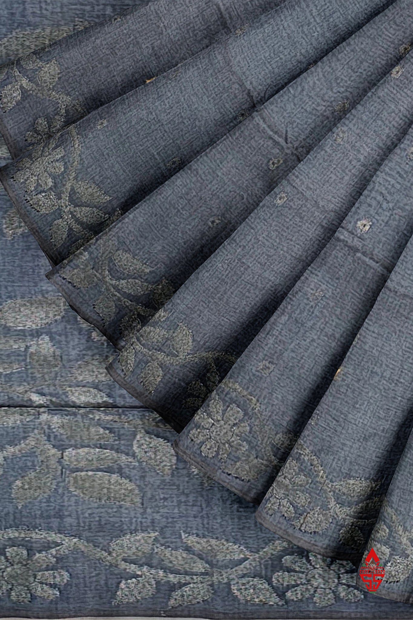 GreyFancy Saree With Designer Border