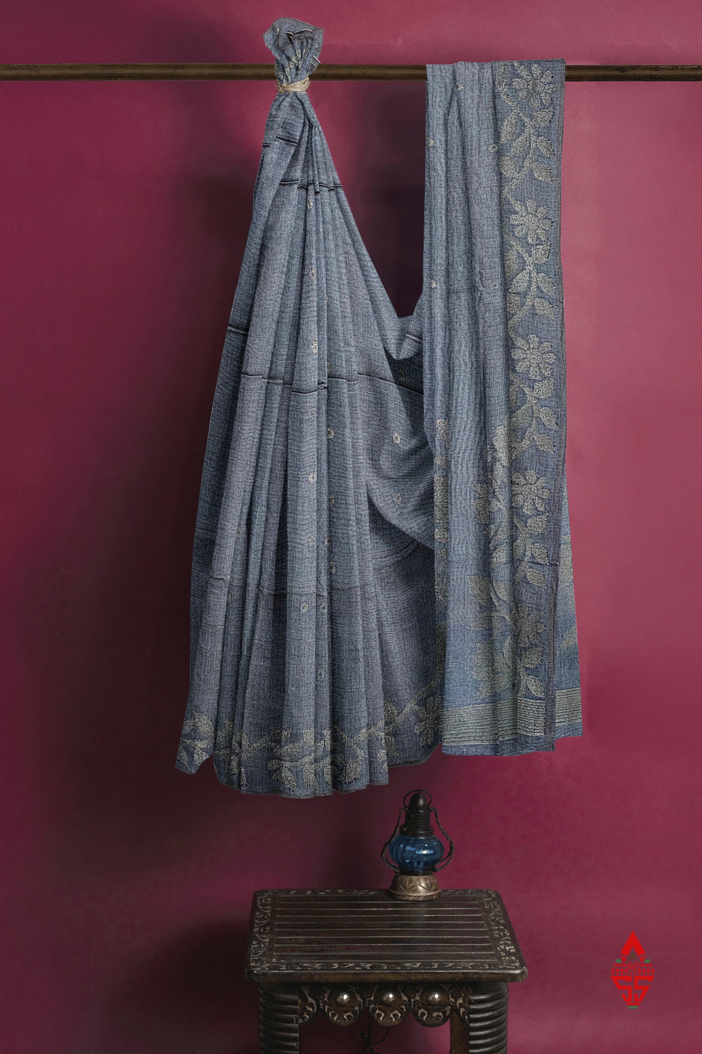 GreyFancy Saree With Designer Border