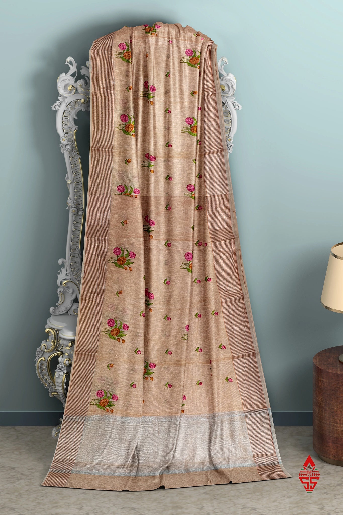 Baby Pink Beautiful Fancy Saree With Blouse