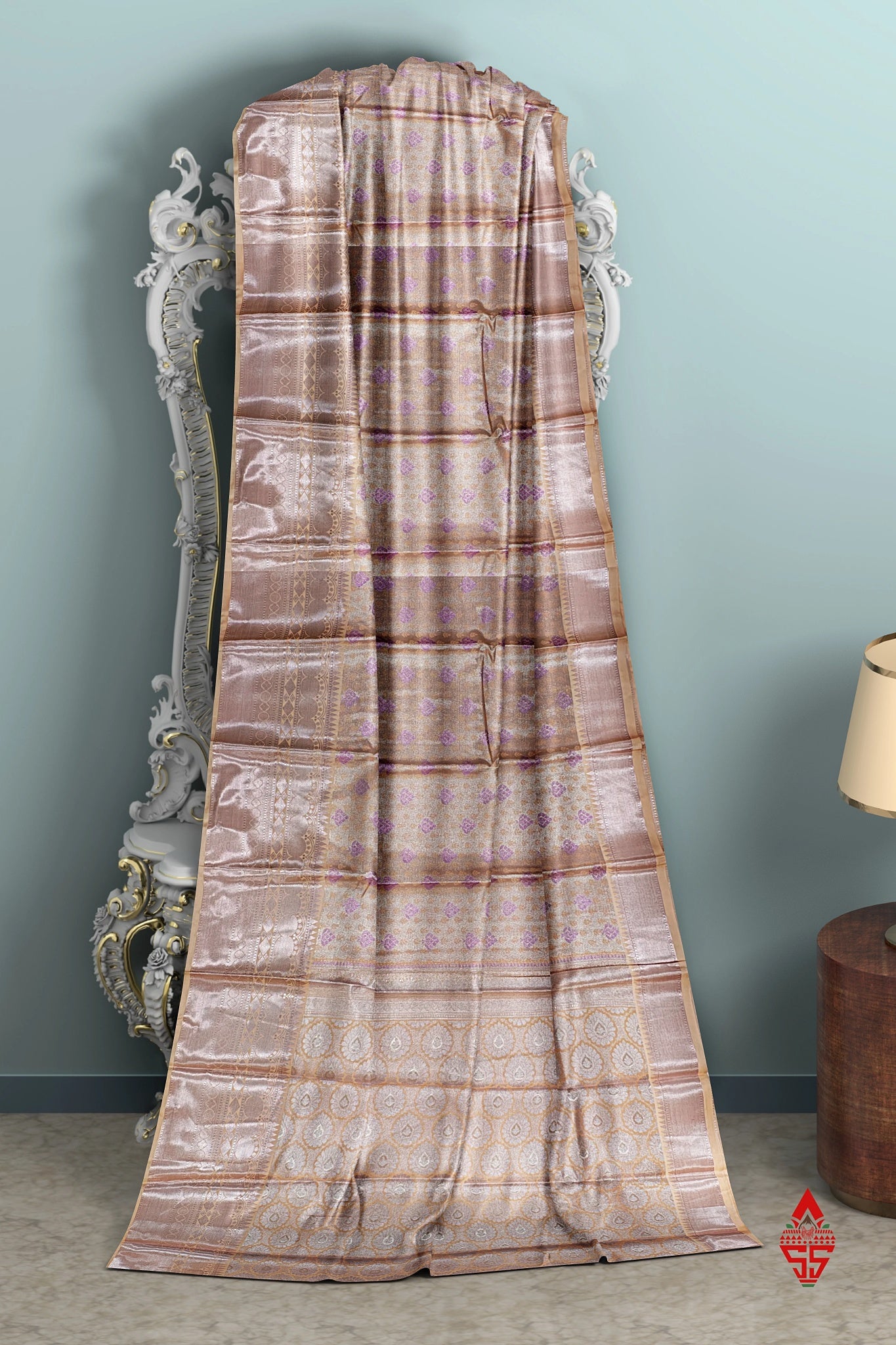 Light Peach Semi Soft Silk Saree With Blouse
