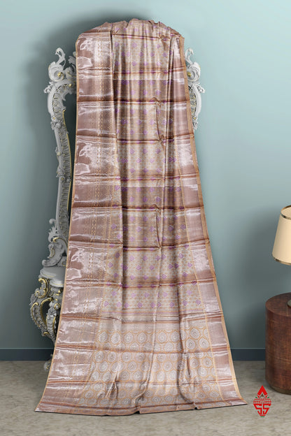 Light Peach Semi Soft Silk Saree With Blouse