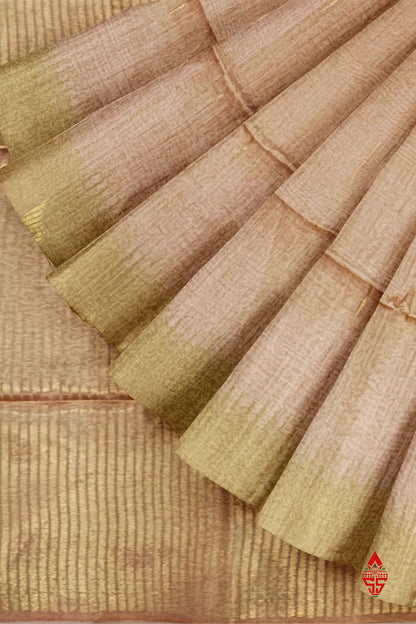 Light PeachFancy Saree With Temple Border