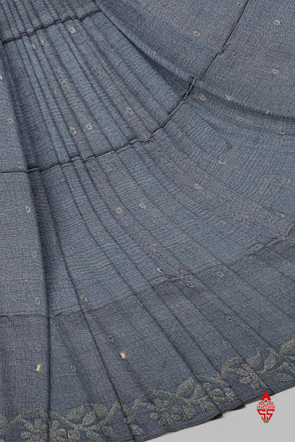 GreyFancy Saree With Designer Border