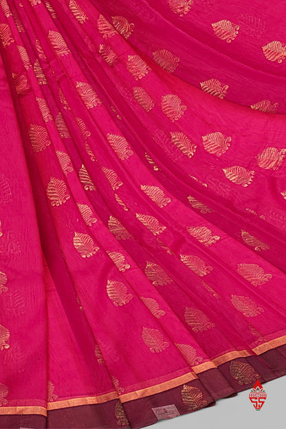 Pink Beautiful SICO Saree With Green Blouse