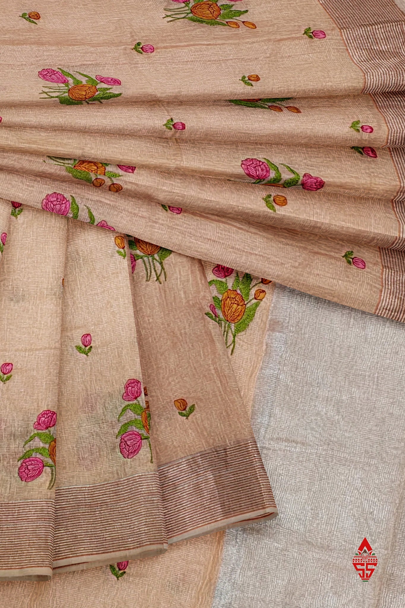 Baby Pink Beautiful Fancy Saree With Blouse
