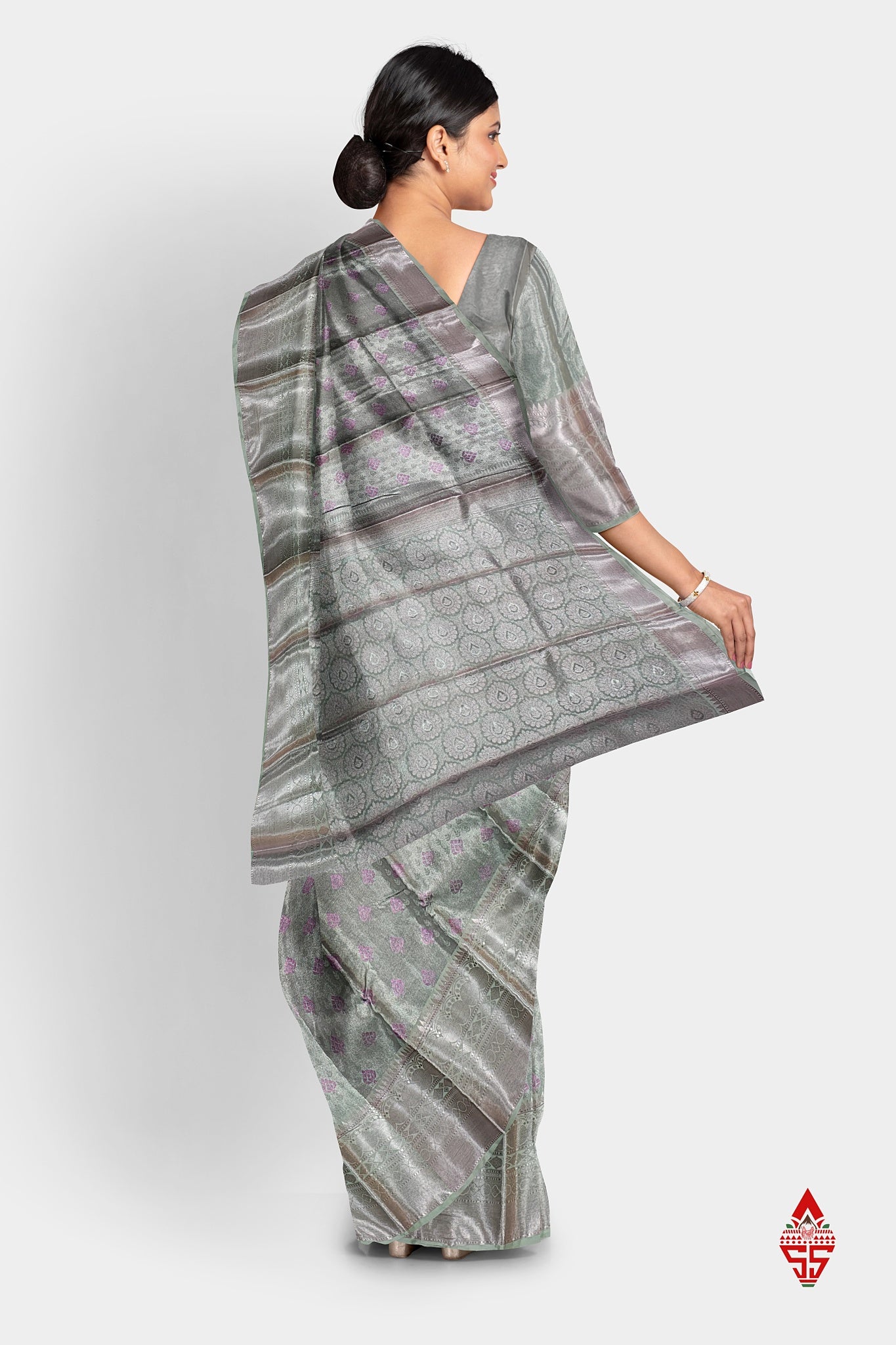 Light Lavender Semi Soft Silk Saree With Blouse