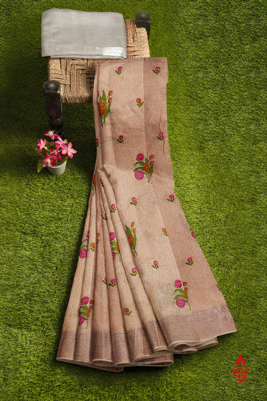 Baby Pink Beautiful Fancy Saree With Blouse