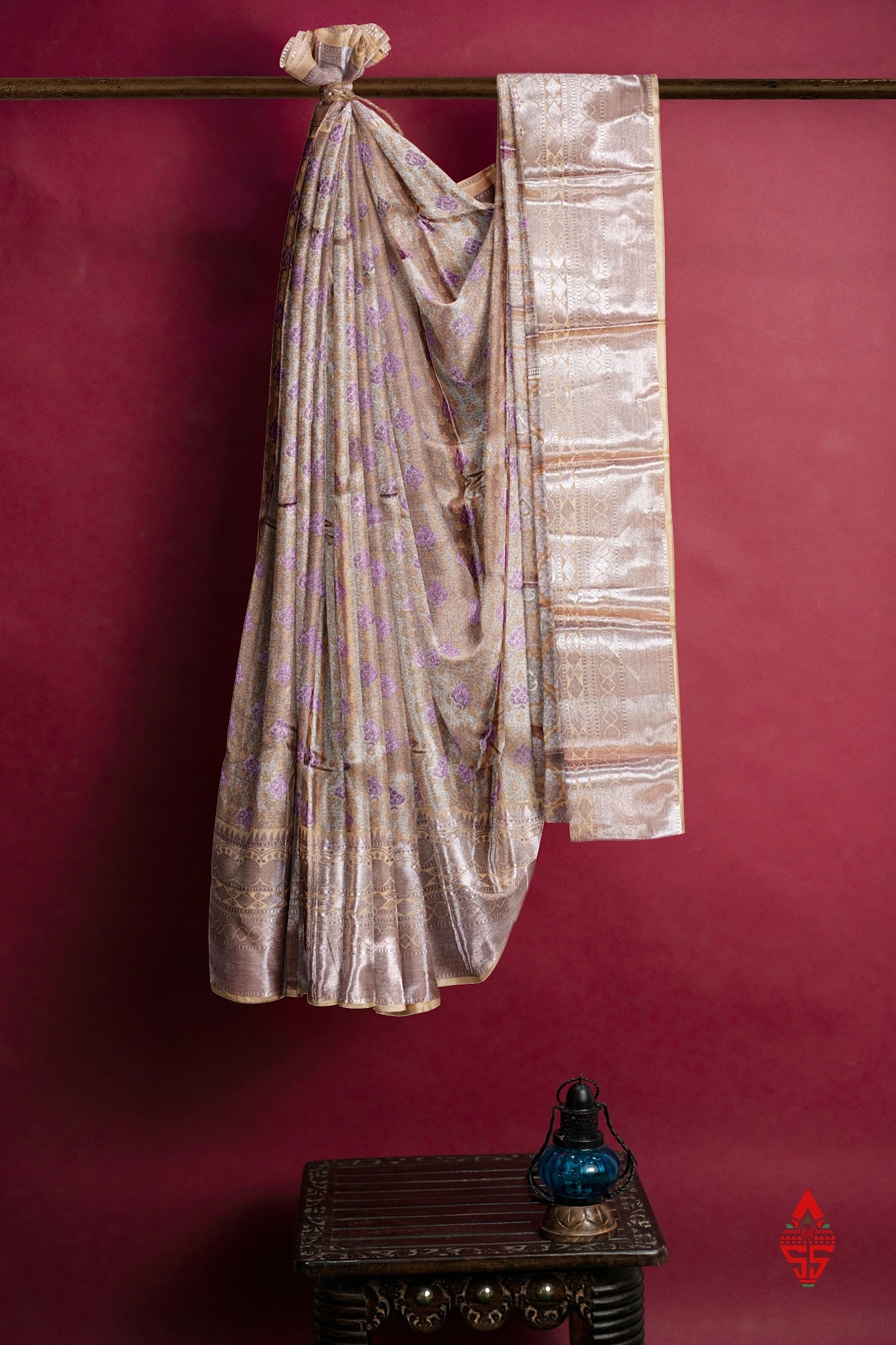 Light Peach Semi Soft Silk Saree With Blouse