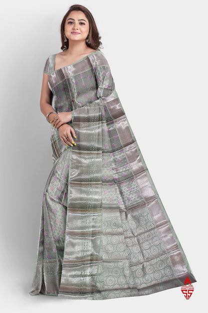 Light Lavender Semi Soft Silk Saree With Blouse