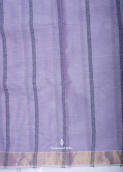 Light Lavender Beautiful Pure Cotton Saree With Blouse