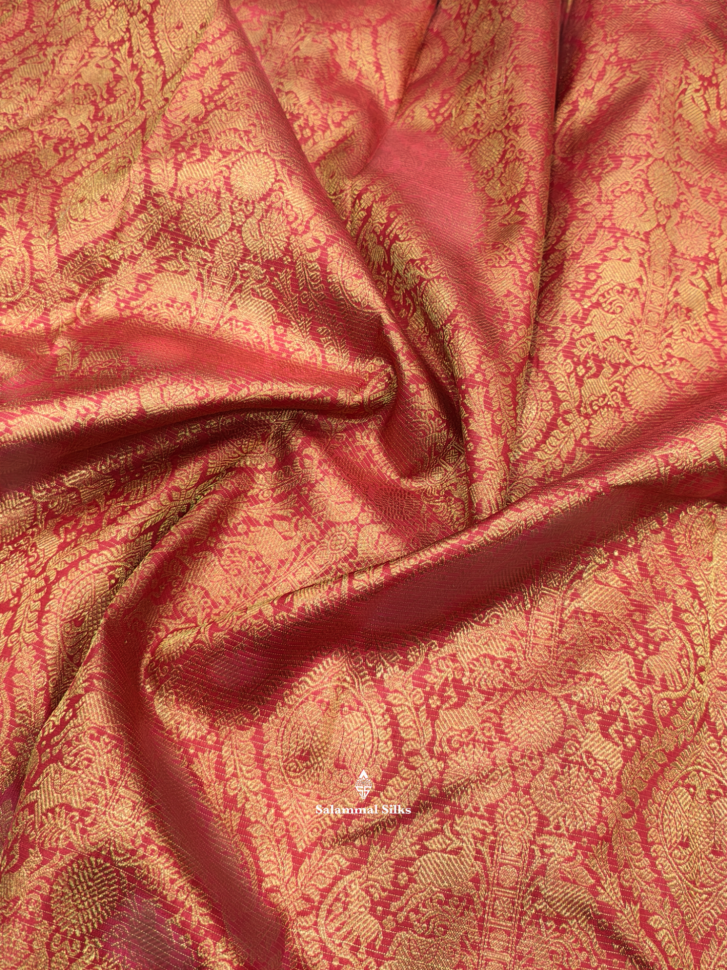 Kanjivaram Red Vairaoosi 2G Zari Beautiful Pure Silk Saree With Blouse