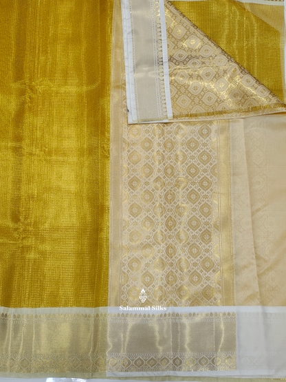 Golden Yellow Nayanthara Inspired Beautiful Super Premium Fancy Saree