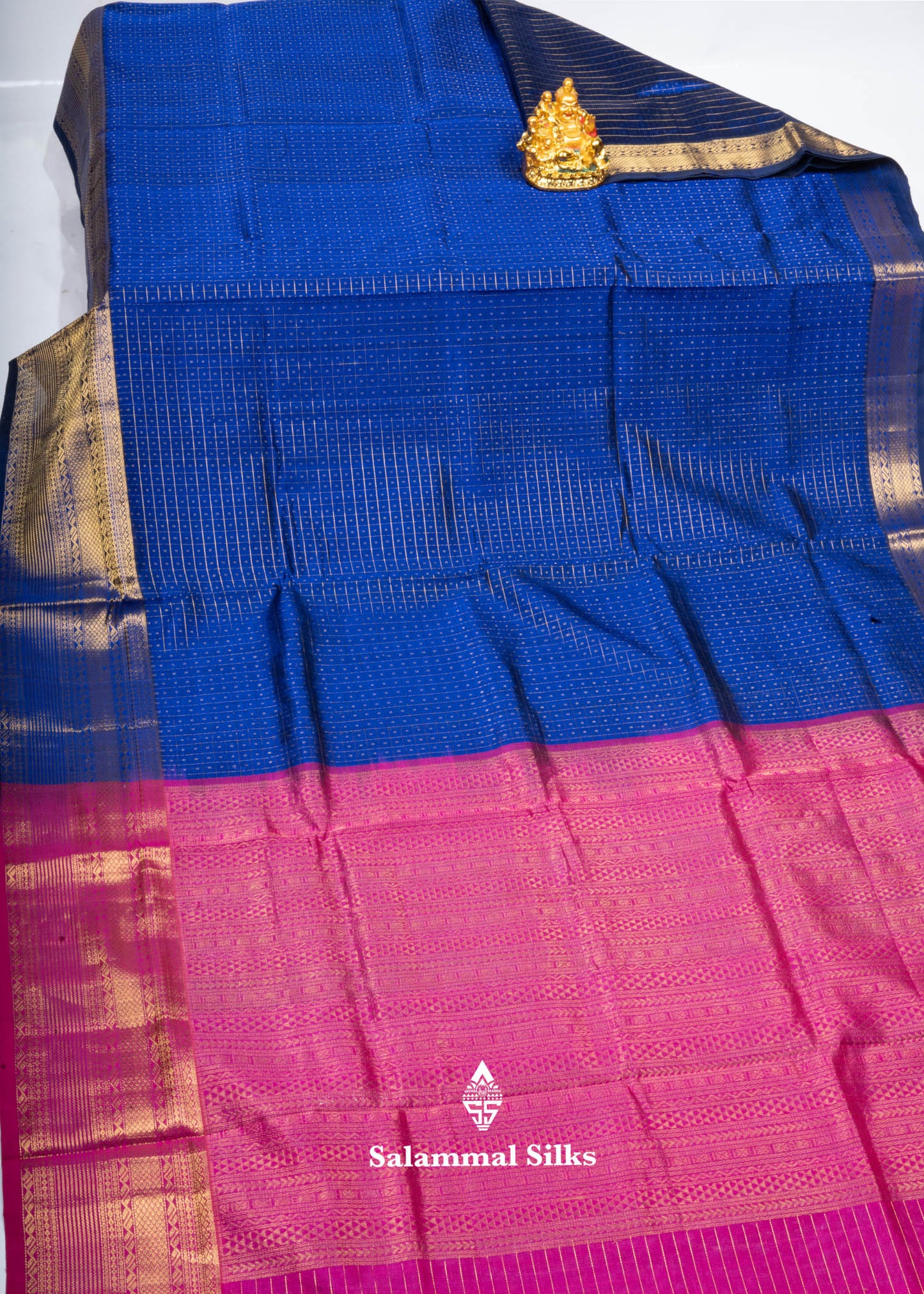 Blue Lakshadeepam With Big Border