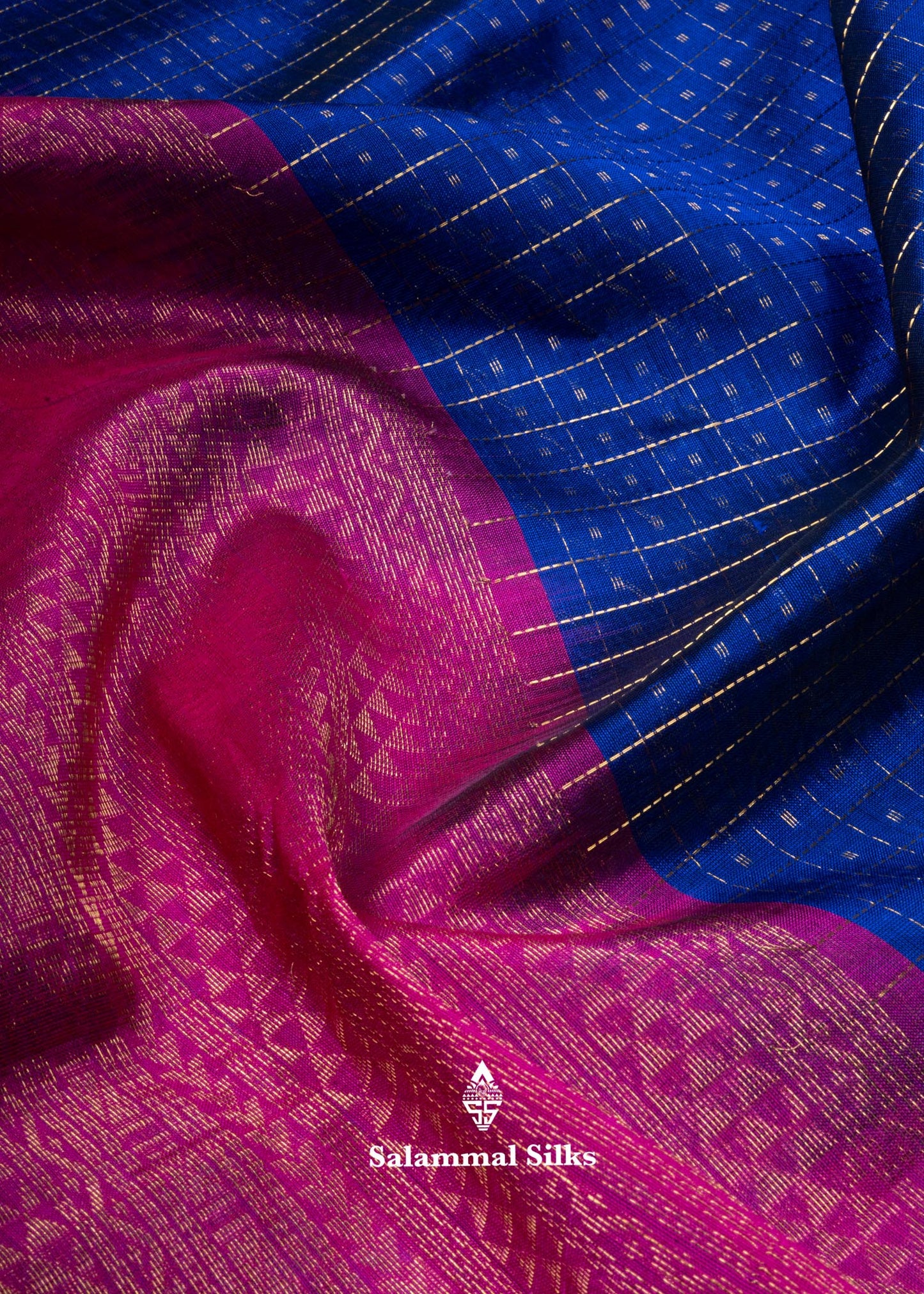 Blue Lakshadeepam With Big Border