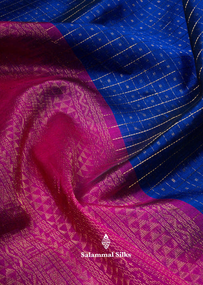 Blue Lakshadeepam With Big Border