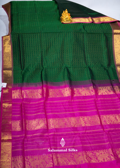 Green Lakshadeepam With Pink Border