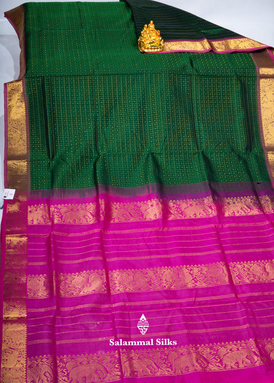 Green Lakshadeepam With Pink Border